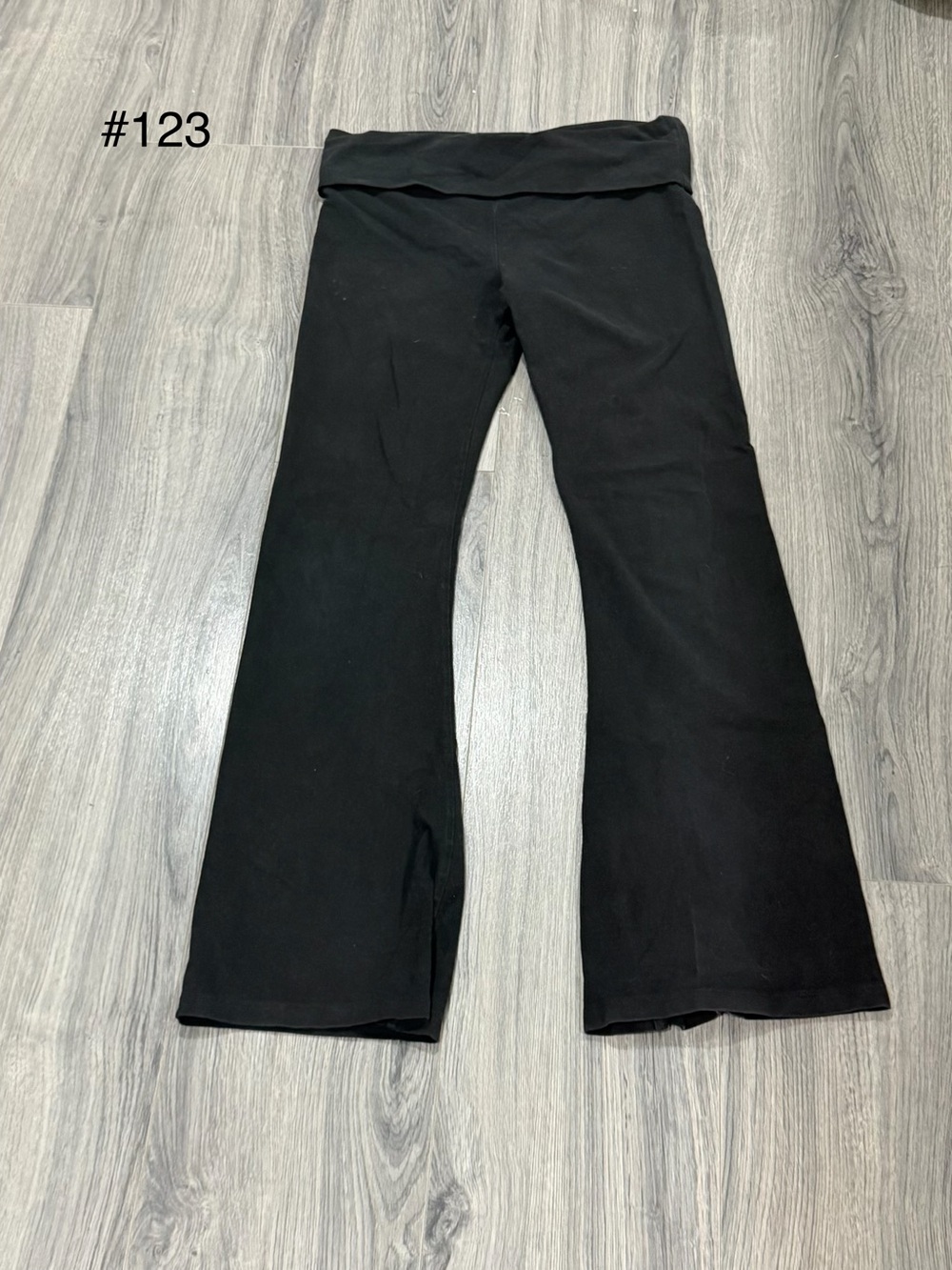 Y2K PINK Victoria's Secret Black Fold-Over Waist Flare Yoga Pants